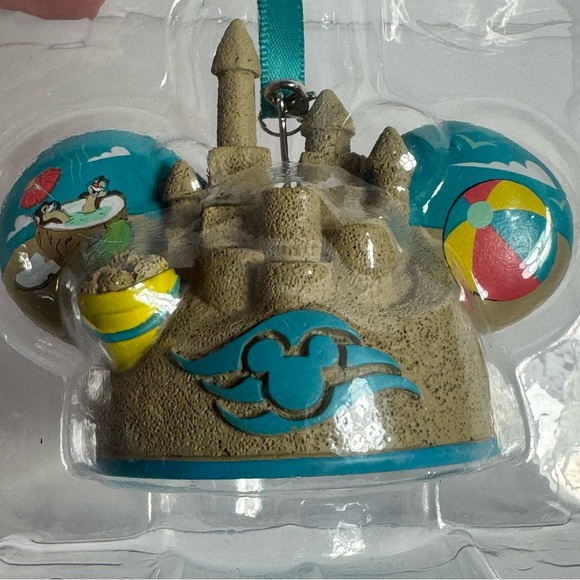 NWT. Disney Castaway Cay 2021 Sand Castle Ears Hat Ornament - Disney Cruise Line - Picture 8 of 11